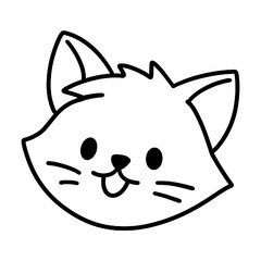 cute cat icon illustration