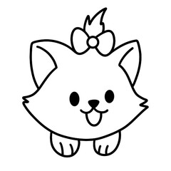 Fototapeta premium cute cat icon illustration