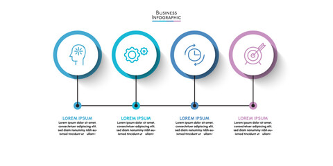 Business data visualization. timeline infographic icons designed for abstract background template milestone element modern diagram process technology digital marketing data presentation chart Vector