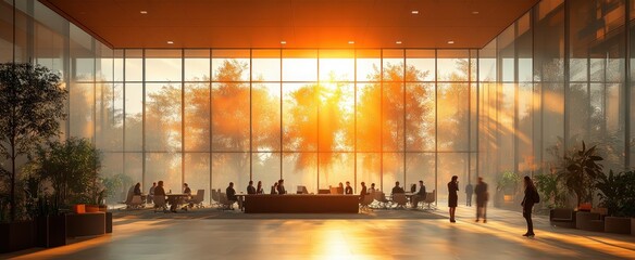 Business Professionals Engaging in Collaborative Office Discussions During Networking Event