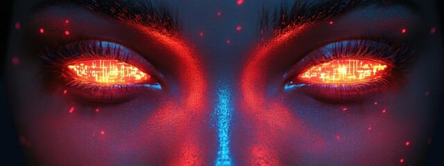 Man Examining Virtual Deep Fake Identity in Cybersecurity Context with Artificial Intelligence Technology and Holographic Representation