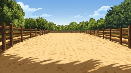 Fototapeta premium Empty Horse Arena - Ready for Equestrian Events
