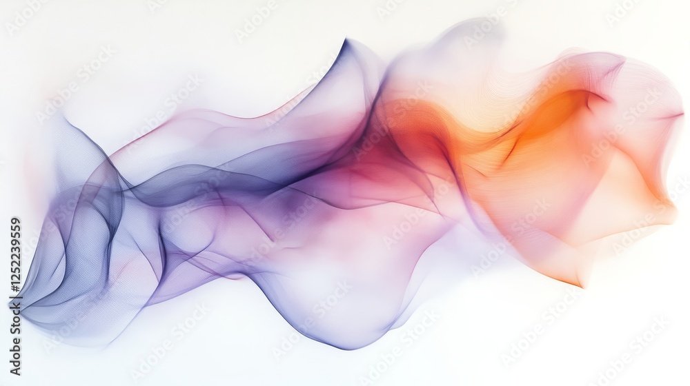 Poster abstract fluid art with vibrant colors, flowing shapes. modern artistic expression concept