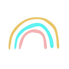 Obraz premium cartoon rainbow. Colorful illustration, flat style. design for cards, print, posters, logo, cover 