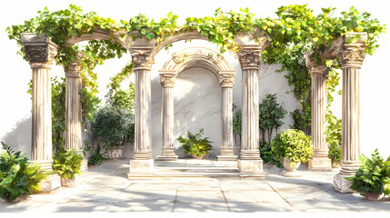 Fototapeta premium ancient greekinspired marble columns