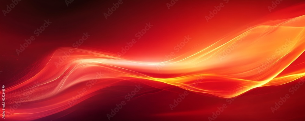 Aufkleber abstract red flowing wave pattern, digital art background. energy and motion concept