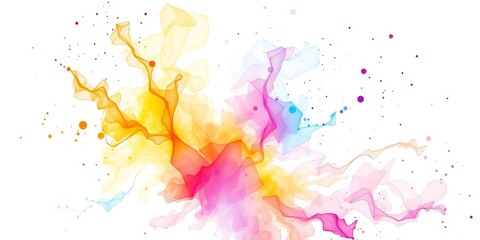 Obraz premium Celestial Symphony: Swirling Watercolor Vortex of Vibrant Hues