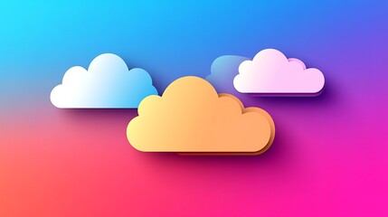 Colorful Cloudscape Abstract Design Illustration