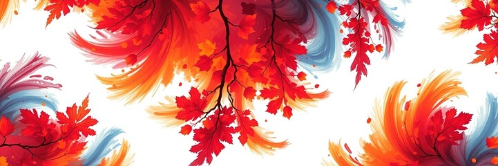 Obraz premium Dance of the Seasons: Brushstrokes Embracing the Colors of Autumn