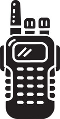 black Walkie Talkie logo vector, Walkie Talkie silhouette vector illustration black and white eps file