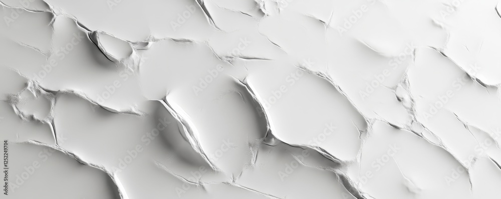 Poster abstract white textured surface with curved shapes, minimalist design