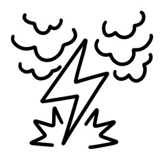 storm disaster icon illustration