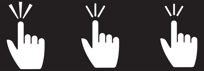 Click icon set. pointer arrow icon. Click the cursor. Vector illustration eps 10