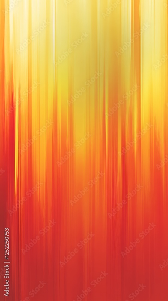 Poster Abstract orange and yellow gradient lines, vibrant color backdrop. Art and design concept