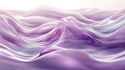 Obraz premium Soft Flowing Waves in Purple Tones with Subtle Light Reflection