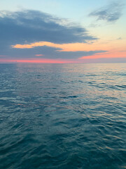 beautiful sunset on the mediterranean sea