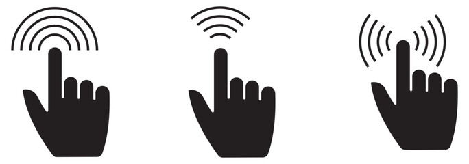 Click icon linear logo isolated design eps 10