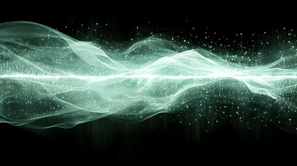 Teal energy wave, abstract background