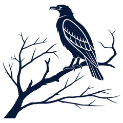 Fototapeta premium silhouette bird image on white background