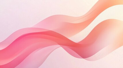 Fototapeta premium Fluid Waves of Soft Pink and Peach Colors on Light Background