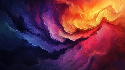 Abstract Colorful Swirling Patterns in Vibrant Shades of Red and Blue