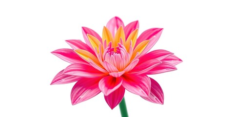 Obraz premium Line Art Flower with Modern Geometric Patterns