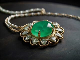 This jadeite necklace is a perfect blend of elegance and style.