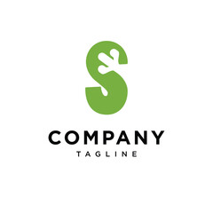 Letter S cactus Logo Icon Vector