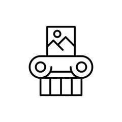 Art Gallery outline icons, minimalist vector illustration ,simple transparent graphic element .Isolated on white background