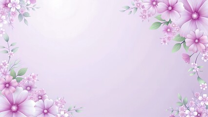 Fototapeta premium Pastel Floral Arrangement on Light Blue Background Delicate Blooms and Greenery Frame a Blank Space for Text or Design 