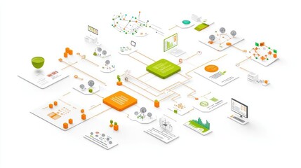 Fototapeta premium Abstract Network Diagram Illustration