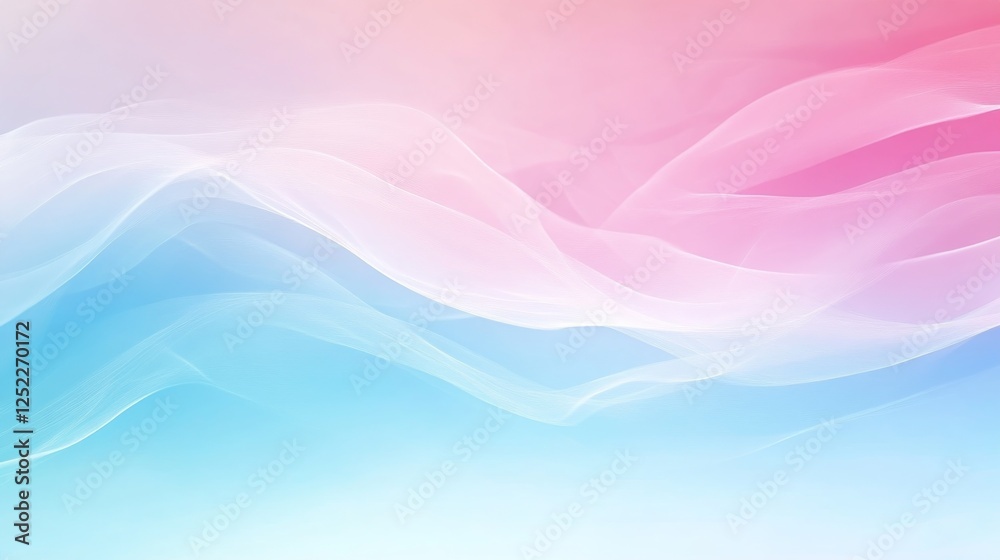 Poster abstract pastel gradient with flowing waves, soothing background. artistic design and tranquility co