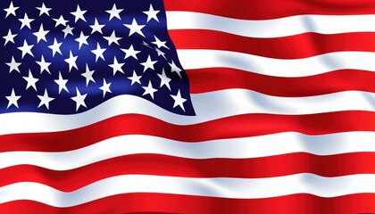 Naklejka premium A Patriotic Scene Featuring A National Flag Under A Clear Sky. A Symbol Of Freedom And Unity. Waving Flag Under A Blue Sky. Colorful Design Of A Flag. A Celebration. National Fabric. Display Of