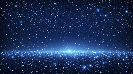 Obraz premium Starry night sky with countless twinkling stars and a luminous horizon.