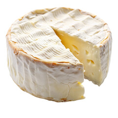 Camembert Cheese Isolated on White Background