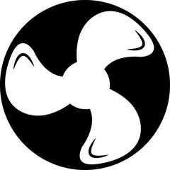 Electric fan icon. Air conditioning heating and cooling black fan bicolor line and flat vector isolated on transparent background. Wind symbol , cold temperature design concepts.