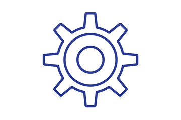 Gear icon, Gear setting icon set. setting sign . cogs symbol . gear wheel mechanism . black outline.