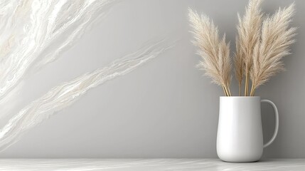 Pampas grass vase minimalist interior design