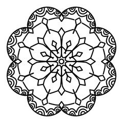 Obraz premium Coloring watercolor flower mandala