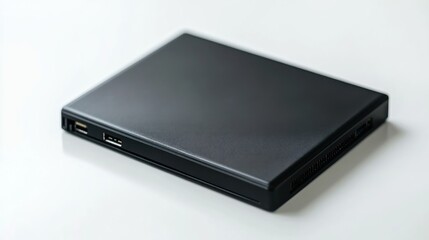 Portable power bank on white background