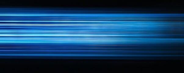 abstract blue light streaks on black background, futuristic concept