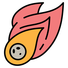 Comet Tail Icon For Design Elements
