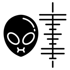 Alien Signal Icon For Design Elements