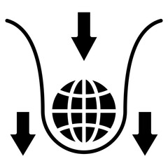Gravity Well Icon For Design Elements