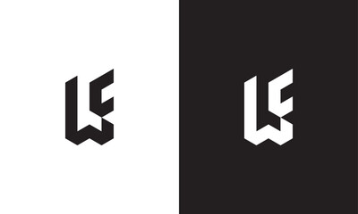 WC logo, monogram unique logo, black and white logo, premium elegant logo Vector