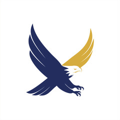 Eagle flying forming the letter X with its claws illustrator logo design