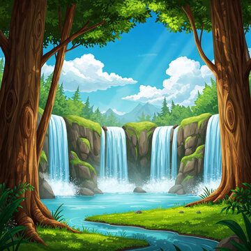 Waterfall in The Forest
