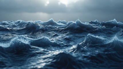 tranquil ocean background with clear blue water and gentle waves, evoking calmness and serenity