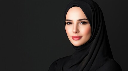 Naklejka premium Woman in Hijab, Studio Portrait, Beautiful, Elegant