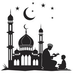 silhouette Ramadan image